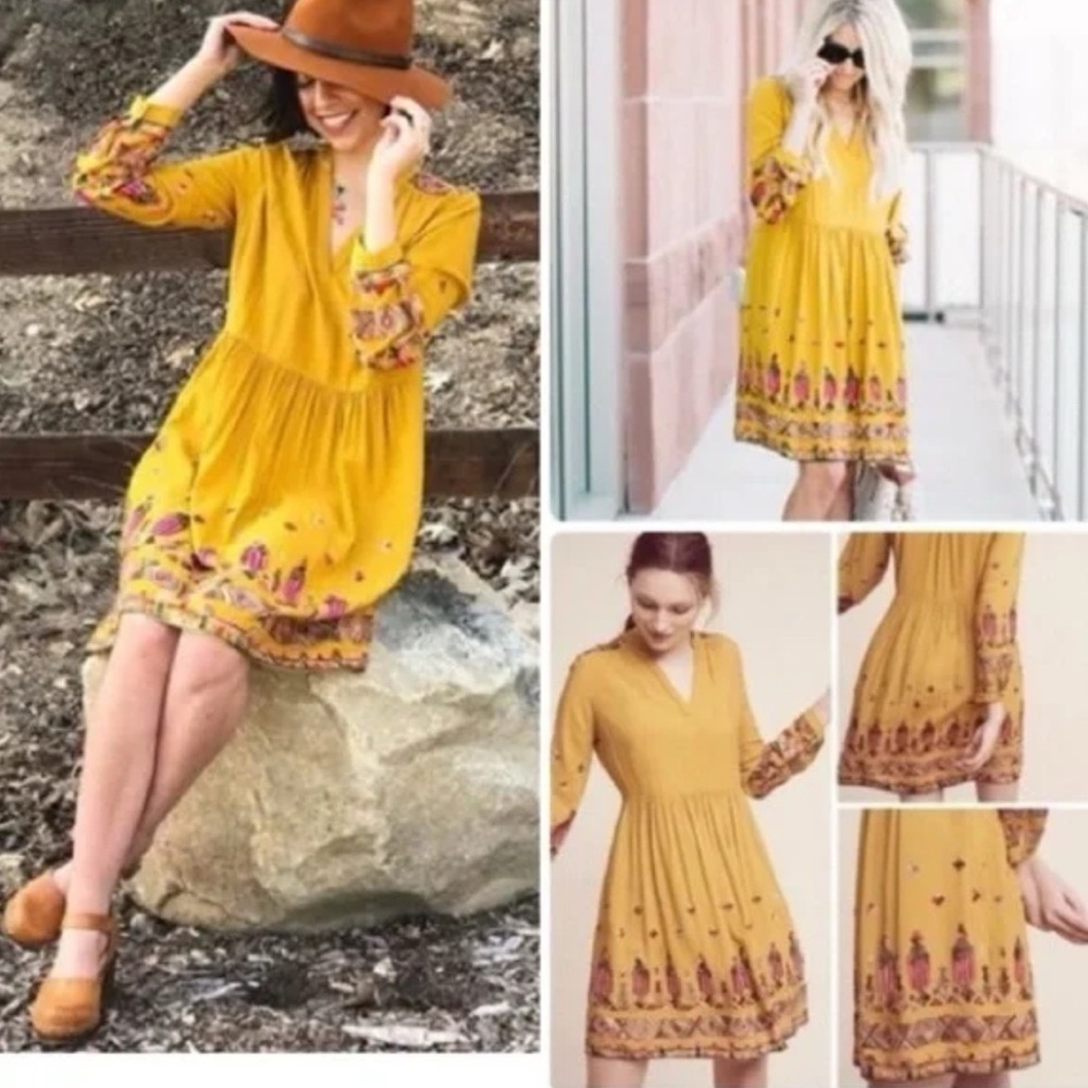 Anthropologie Raella Embroidered Tunic Dress 
By BeachlunchLounge Small/Petite